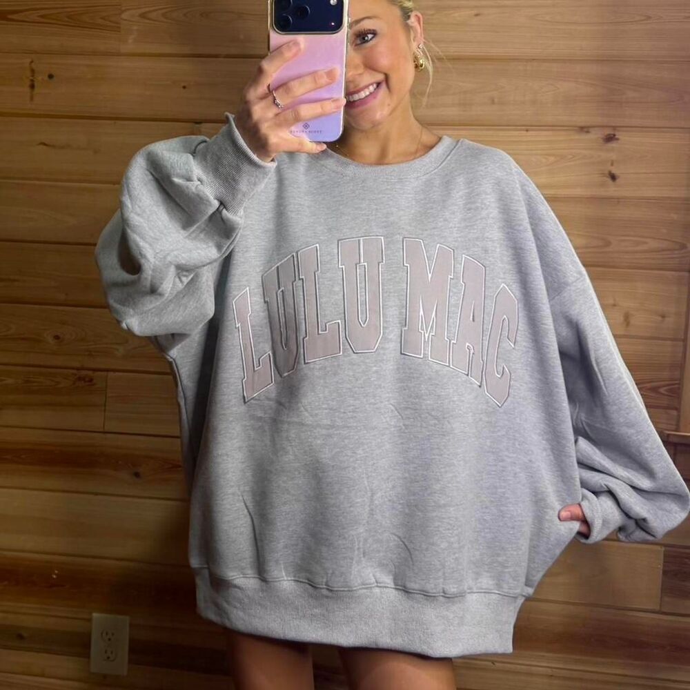 NWT light grey lulu mac sweatshirt XS